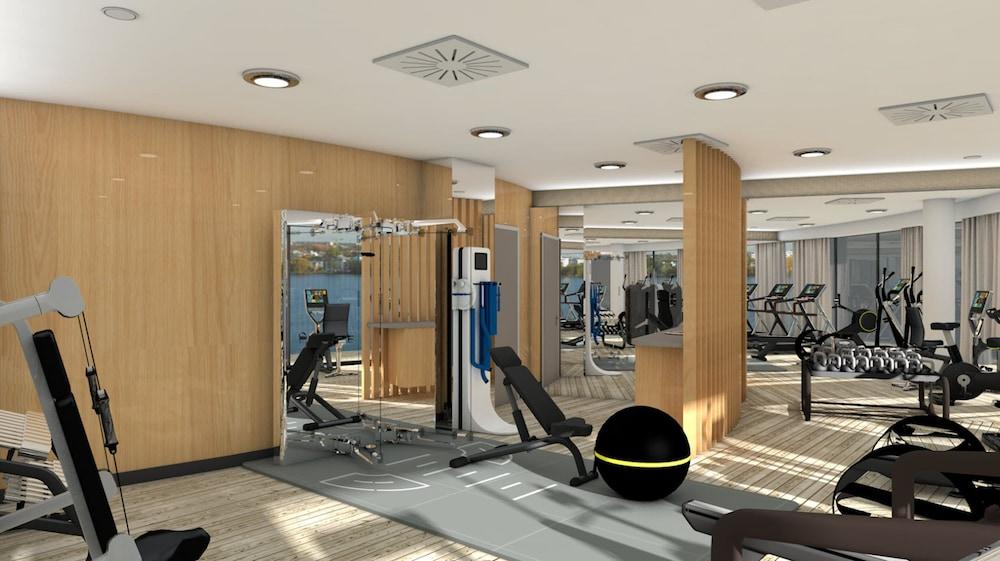 The Fontenay Hamburg Hamburgo Exterior foto 3D rendering of a gym